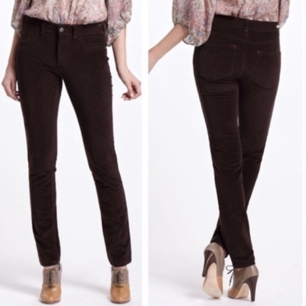 Anthropologie Pilcro Brown Serif Corduroy Pants Size 26 - Picture 2 of 9